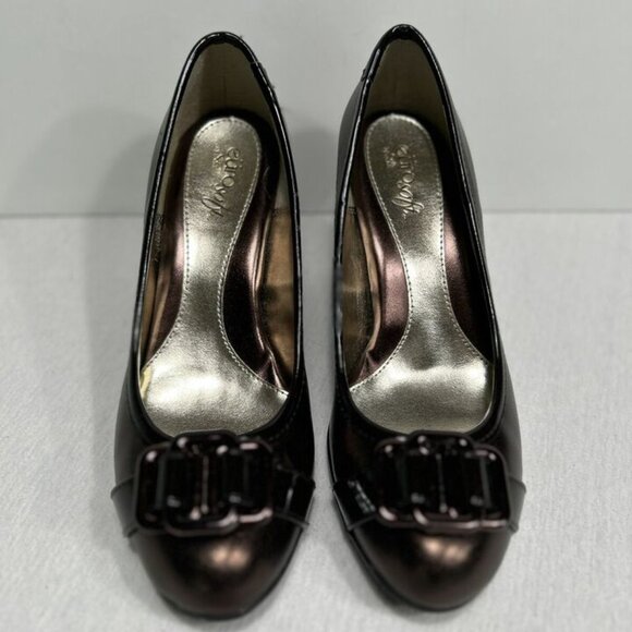 Eurosoft by Sofft Copper Leather Pumps Heels Shoes Womens 6.5M - Picture 2 of 9